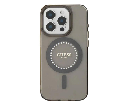 Etui / obudowa na smartfona Guess IML Rhinestones do iPhone 16 Pro czarny
